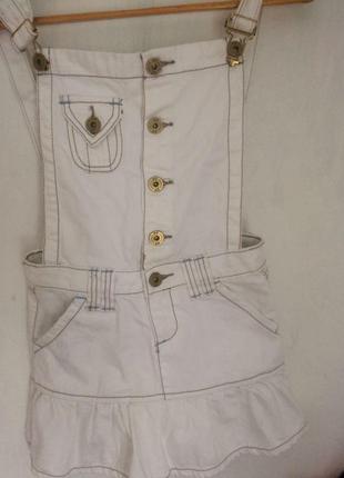 Дитячий сарафан на дівчинку матеріал джинс білий