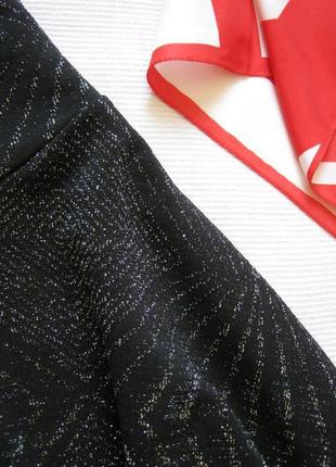 Новая черная юбка с люрексом на резинке2 фото