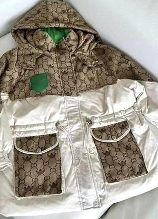 Пуховик куртка колаборація adidas & gucci, нова с бiркою
