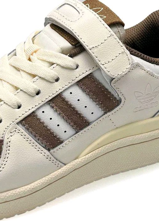 Жіночі кросівки adidas forum low beige brown.4 фото