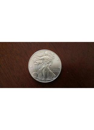 Монета американський орел liberty. свобода 1 долар срібло2 фото
