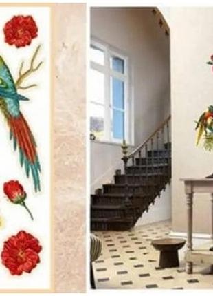 Декоративні наклейки на стіну artdecor №39 папуги