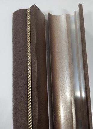 Карниз дворядний алюмінієвий, покриття макакової поверхні (креш) під колір шоколад 2,0метрів