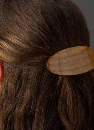 Дерев'яна заколка для волосся в українському стилі під вишиванку