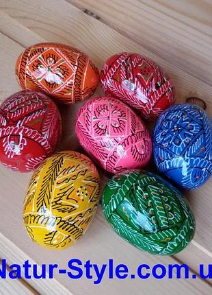 Дерев'яні розписні яйця великодні писанки українські крашанки