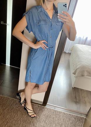 Сукня-рубашка mango з легкого джинсу