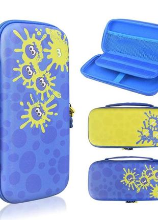 Захисний delux кейс splatoon 3 для nintendo switch / yellow-blue