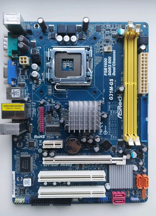 Материнська плата сік.775 asrock g31m-gs