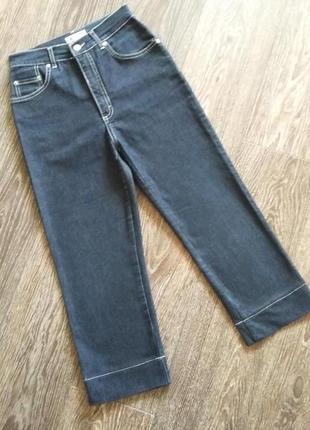 Прямые джинсы-кюлоты multiblu на высокой талии2 фото