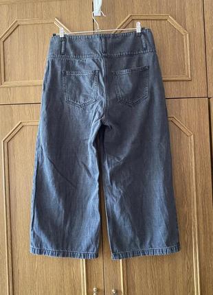 Широкие укороченные джинсы/ бриджи cropped next wide leg crop2 фото