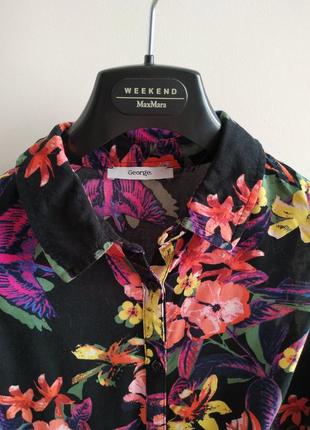 Блуза рубашка в цветочный принт8 фото