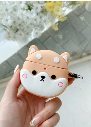 Силиконовый 3d чехол на кейс для xiaomi redmi airdots 3 pro / poco pop buds / Airpods max чехол pro / хаски