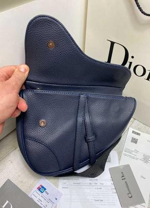 Кроссбоди сумка dior atelier saddle blue3 фото