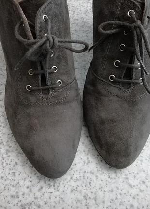 Итальянские замшевые осенние туфли - 38/бренд marie claire