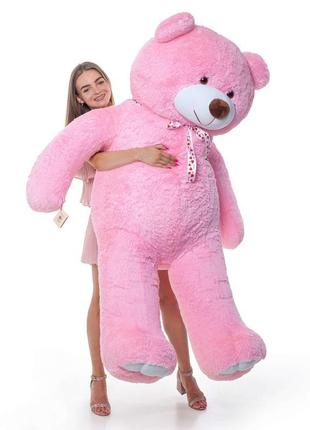 Великий плюшевий ведмідь містер 2 м (рожевий)2 фото