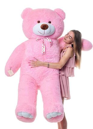 Великий плюшевий ведмідь містер 2 м (рожевий)4 фото