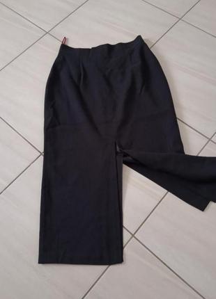 Костюмная юбка макси с разрезами3 фото