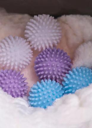 Кульки для прання пуховиків у пральній машині dryer balls/м'ячики для прання білизни набір 4 штуки (мікс)7 фото