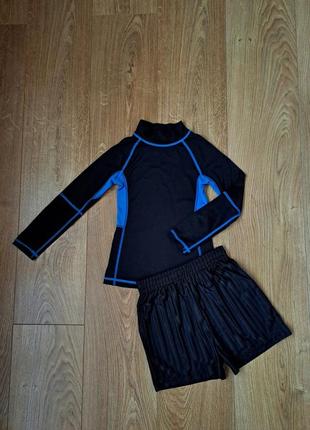 Футбольная форма для мальчика с длинным рукавом/поддева/компрессионная кофта/футбольные шорты1 фото