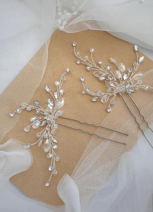 Свадебные шпильки для волос, украшения в прическу, украшения для свадебной прически,шпилька4 фото
