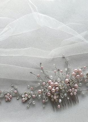 Свадебное украшение для волос, веточка в прическу, украшения в прическу невесте1 фото