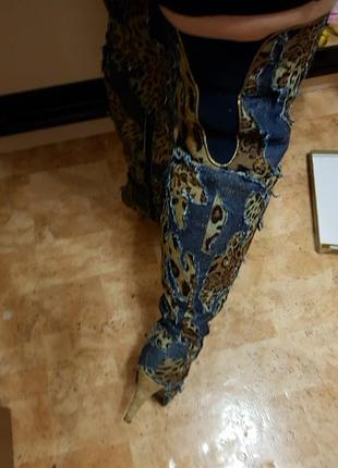 Ботфорты джинсовые 6