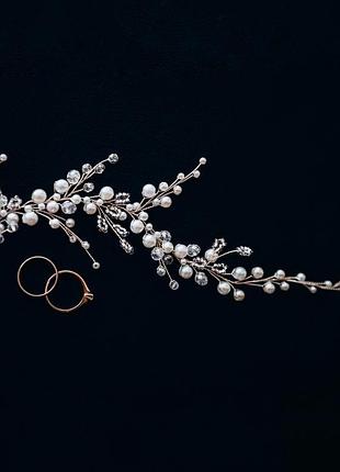 Весільна прикраса для волосся, гілочка в зачіску, гребінець, прикраси в зачіску на випускний