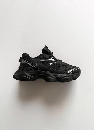 Нові чорні срібні масивні кросівки кеди