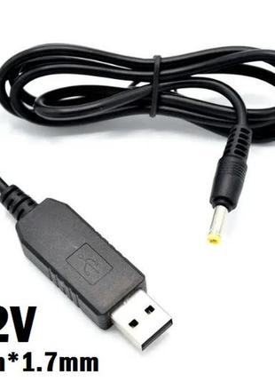 Кабель для роутера usb dc 4.0х1.7мм 12v, кабель шнур для роутера, преобразователь напряжения 12в