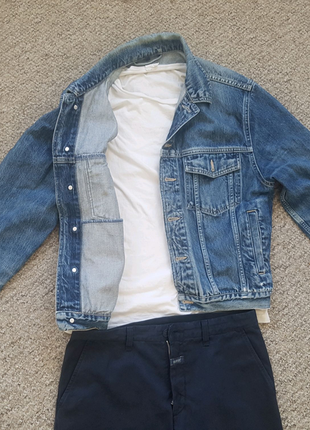 Джинсова куртка чоловіча s jeans jacket man джинсовка4 фото