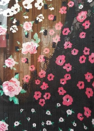 Длинное шифоновое платье lefties в цветочный принт.6 фото