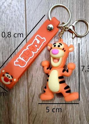 Вінні пух брелок тигра tigger силіконовий брелок для ключів креативна підвіска 7,3 см4 фото