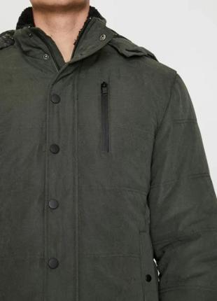 Демисезонная куртка з капюшоном koton оливковая\хаки5 фото