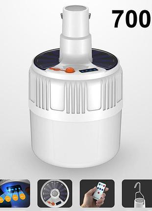 Светодиодная кемпинговая лампа / фонарь 700w с солнечной панелью