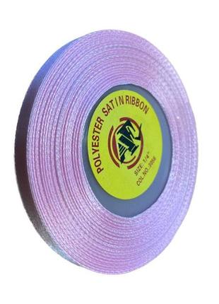Атласная лента пастельно-розовая 6 мм