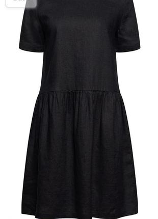 Нова.чорна сукня з льону esprit i’m premum black linen dress noir black  оригінал. зі свіжих колекці