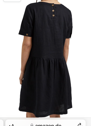 Нова.чорна сукня з льону esprit i’m premum black linen dress noir black  оригінал. зі свіжих колекці2 фото