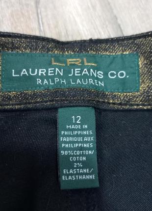 Джинсы lauren jeans ralph lauren с золотым напылением3 фото