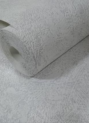 Обои виниловые  "дюна" для потолка, стен бело-серые 0,53*10м