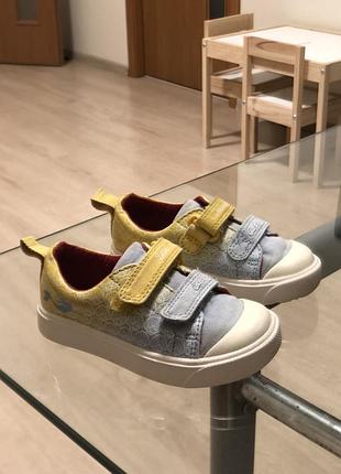 Кеди clarks жовто блакитні