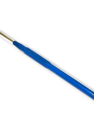 Гачок для в'язання 3мм із синьою ручкою1 фото