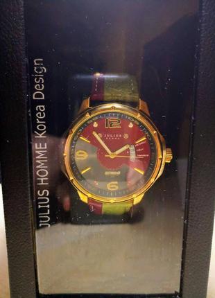 Годинник julius korea design men's dress watch leather strap jah