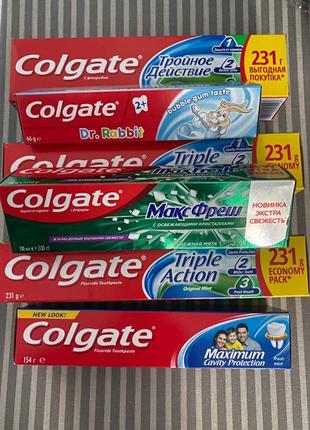 Зубні пасти та щітки colgate"