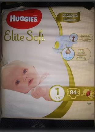 Підгузники huggies elite soft mega 1 (3-5 кг) 84 шт/уп