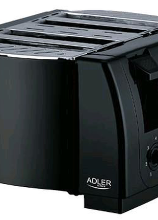 Тостер adler ad 3211 на 4 скибочки, потужність 1300вт