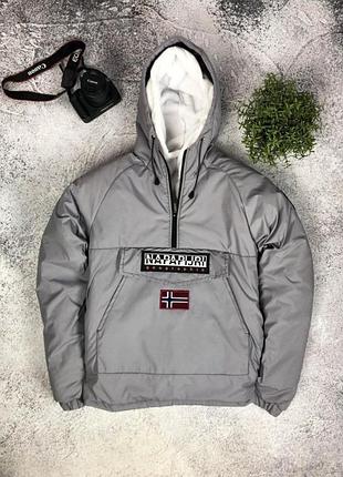 Серый мужской теплый анорак.48-43.7/442