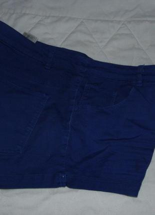 Шикарные шорты-коттон h&m eu 44 -синие3 фото