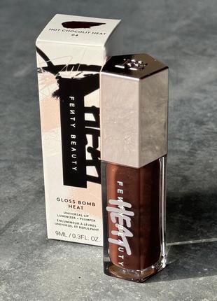 Блиск - плампер  для губ fenty beauty by rihanna gloss bomb heat universal lip luminizer + plumper, hot chocolit