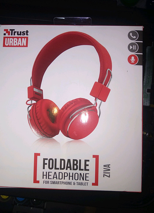 Навушники trust ziva on-ear mic red (21822)