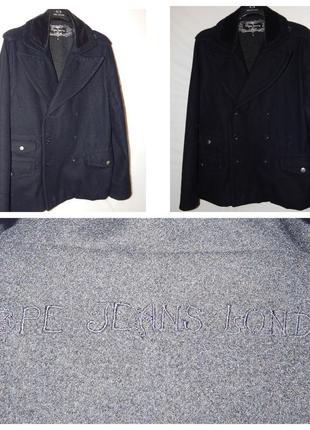 Бушлат «кабан» из шерсти pepe jeans london {англия}+шарф из шерсти gap3 фото